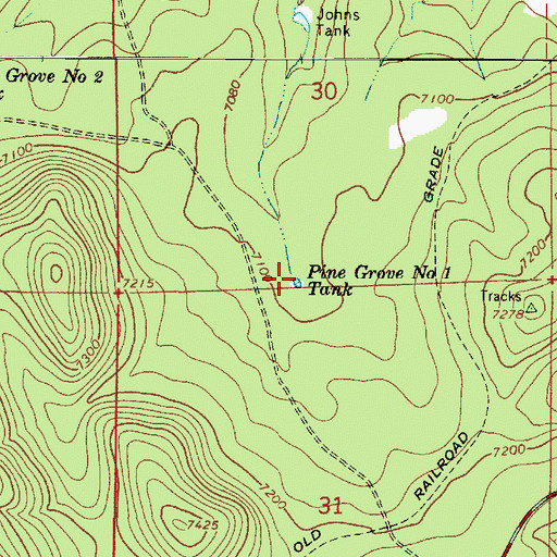 Topographic Map of Pine Grove Number One Tank, AZ