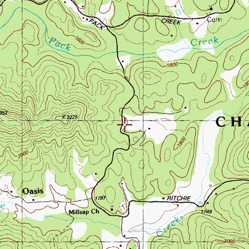 Topographic Map of Ritchie School, GA