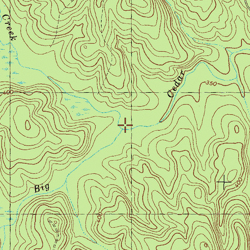 Topographic Map of Rock Creek, GA