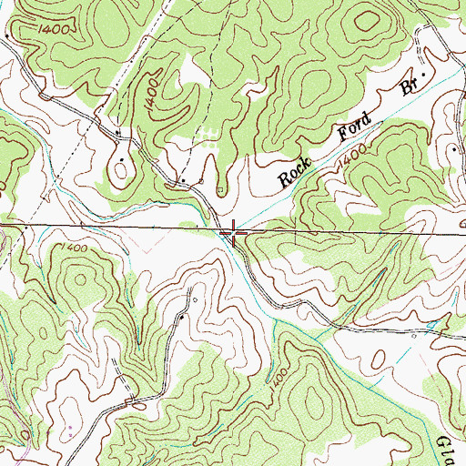Topographic Map of Rock Ford Branch, GA