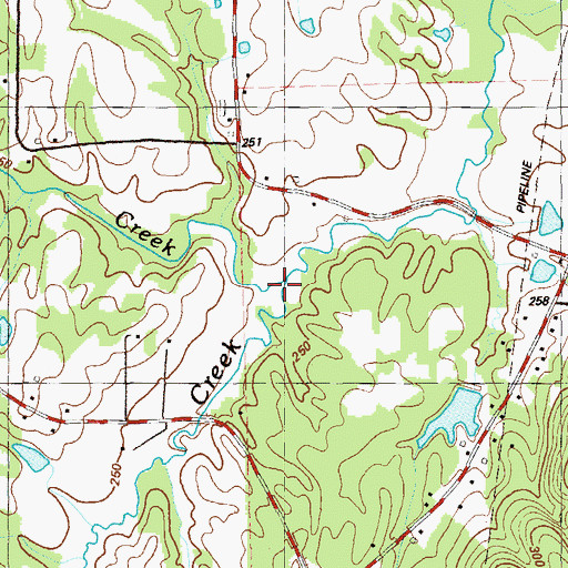 Topographic Map of Rock Spring Creek, GA