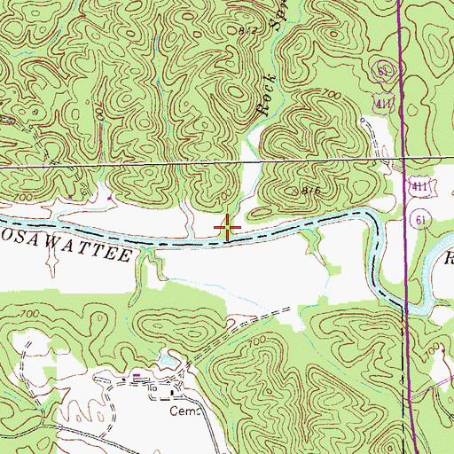 Topographic Map of Rock Springs Branch, GA