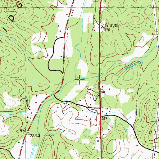 Topographic Map of Rocky Branch, GA