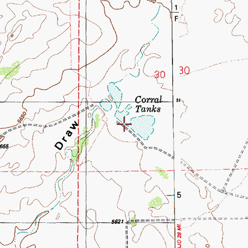 Topographic Map of Corral Tanks, AZ