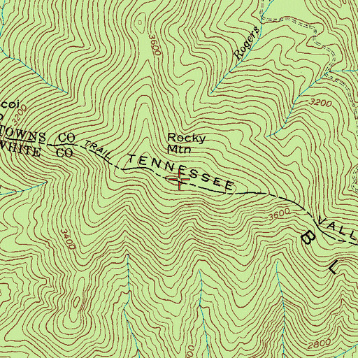 Topographic Map of Rocky Mountain, GA