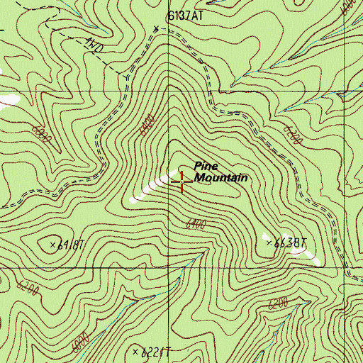 Topographic Map of Pine Mountain, AZ