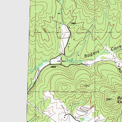 Topographic Map of Rogers Cove, GA