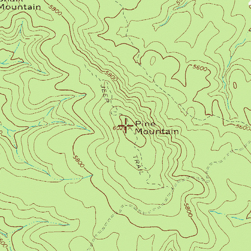 Topographic Map of Pine Mountain, AZ