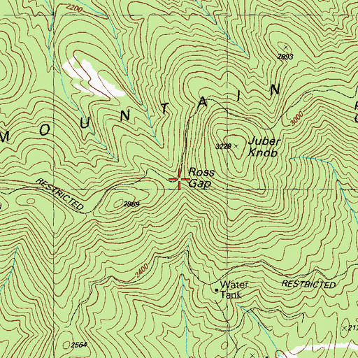 Topographic Map of Ross Gap, GA