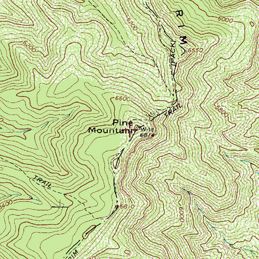 Topographic Map of Pine Mountain, AZ