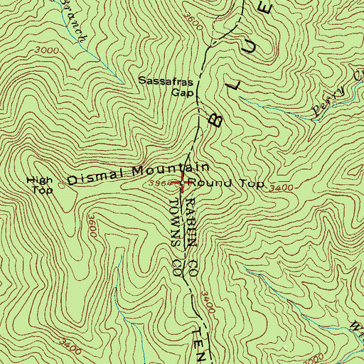 Topographic Map of Round Top, GA