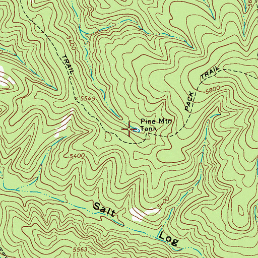 Topographic Map of Pine Mountain Tank, AZ