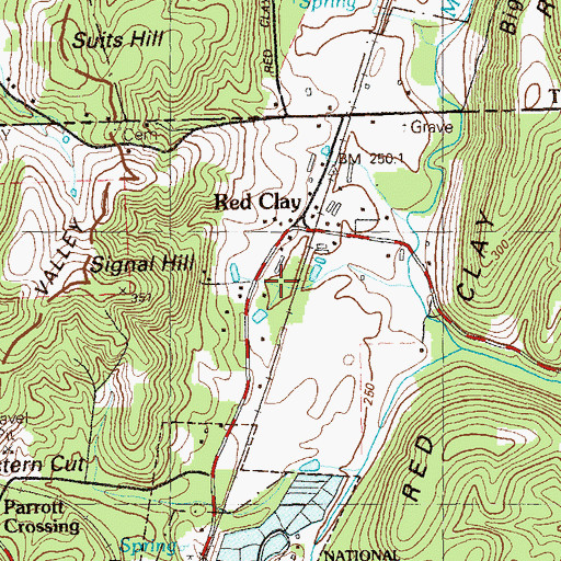 Topographic Map of Sand Spring, GA