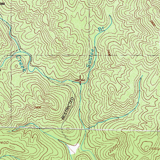 Topographic Map of Sautee Branch, GA