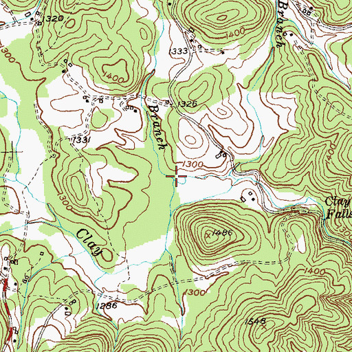 Topographic Map of Scott Branch, GA