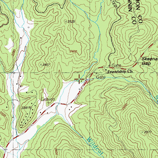 Topographic Map of Seabolt Branch, GA