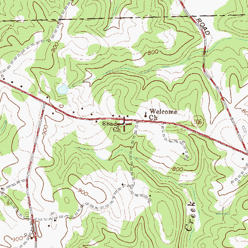 Topographic Map of Shady Church, GA