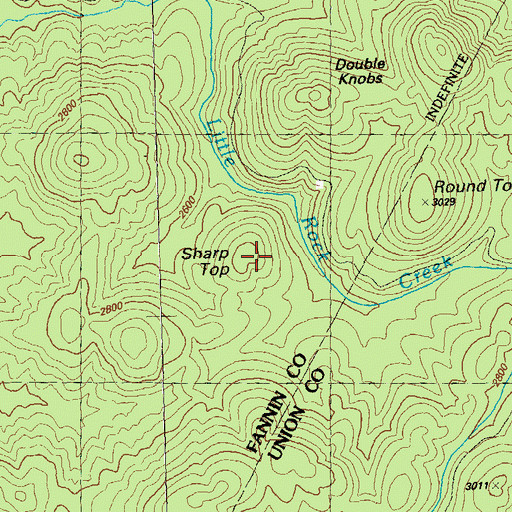 Topographic Map of Sharp Top, GA