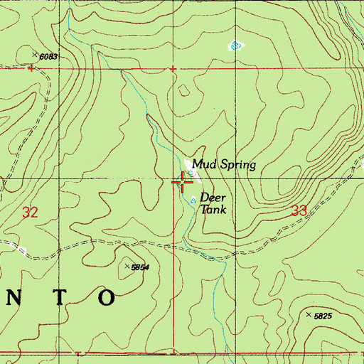 Topographic Map of Pine Spring, AZ