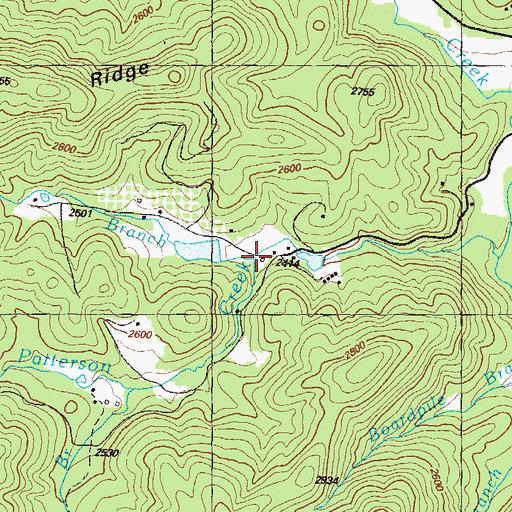 Topographic Map of Shoemaker Branch, GA
