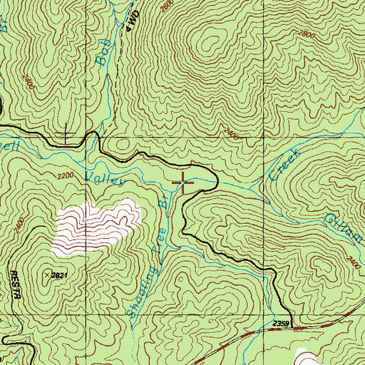 Topographic Map of Shooting Tree Branch, GA