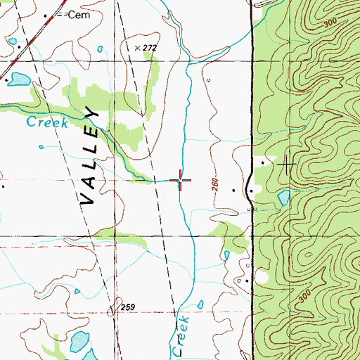 Topographic Map of Shop Creek, GA