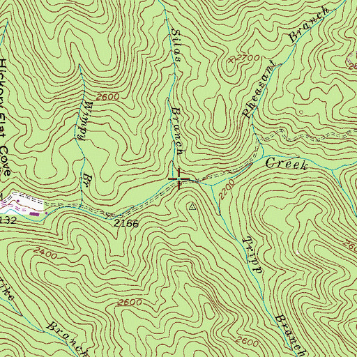 Topographic Map of Silas Branch, GA