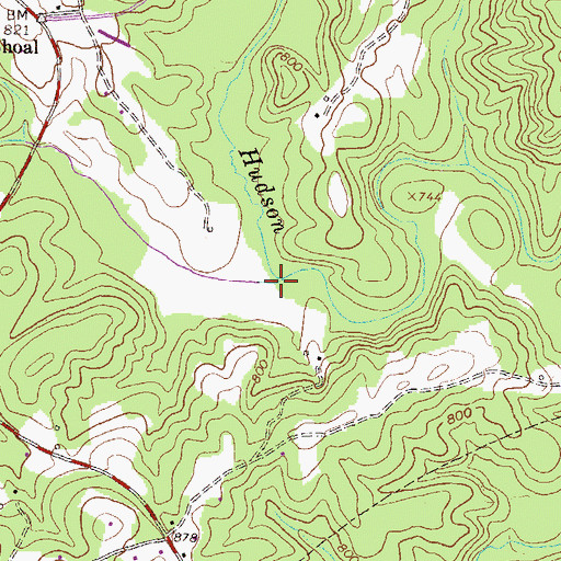 Topographic Map of Silver Creek, GA