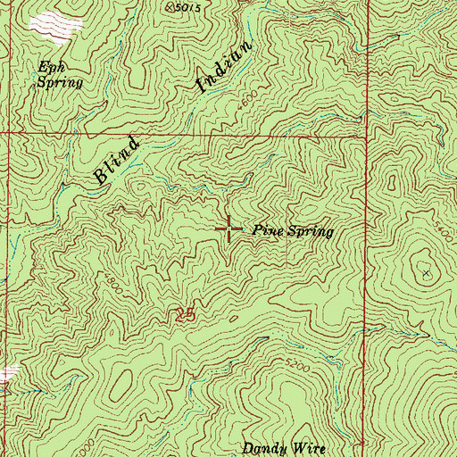 Topographic Map of Pine Spring, AZ