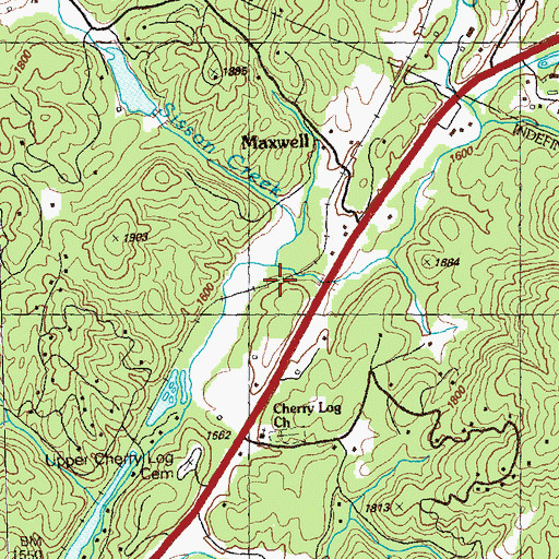 Topographic Map of Sisson Creek, GA