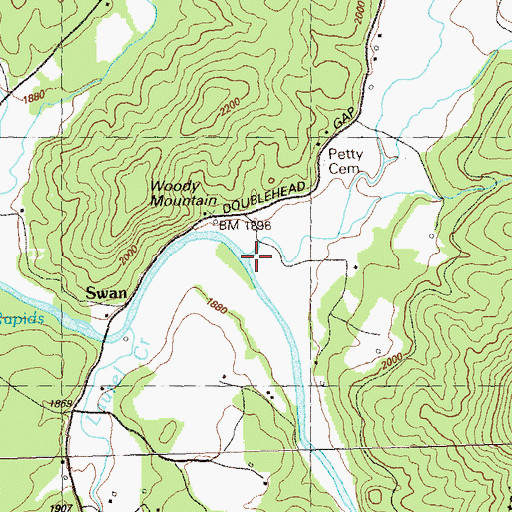 Topographic Map of Skeenah Creek, GA