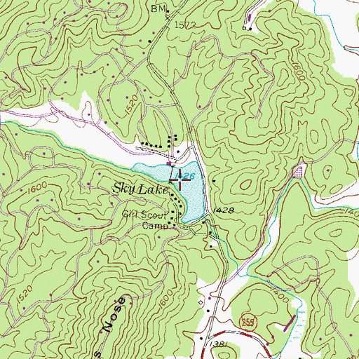 Topographic Map of Sky Lake, GA