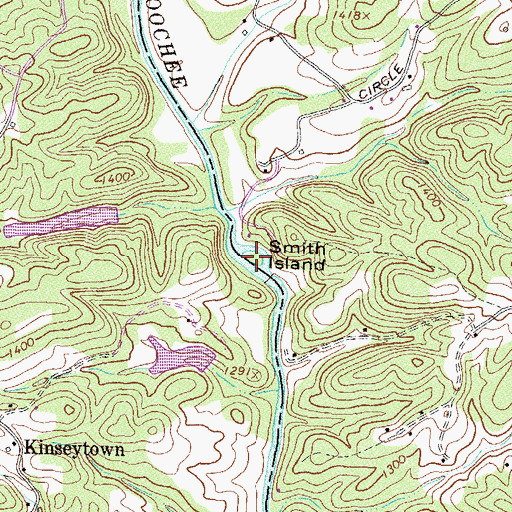 Topographic Map of Smith Island, GA
