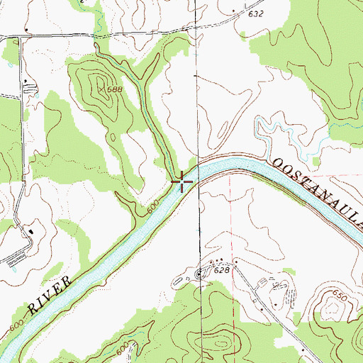 Topographic Map of Snake Creek, GA