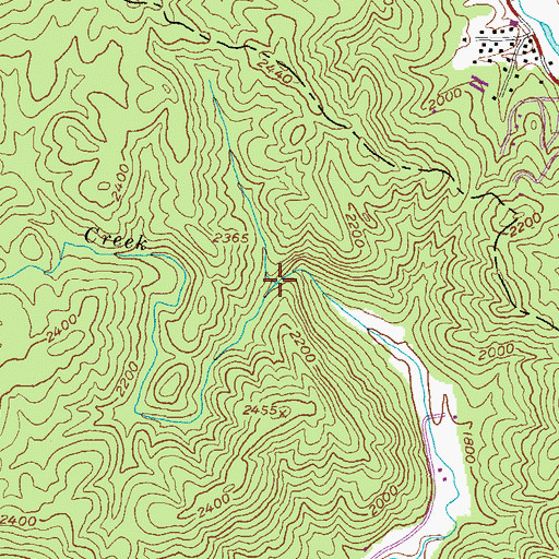 Topographic Map of Soque Branch, GA