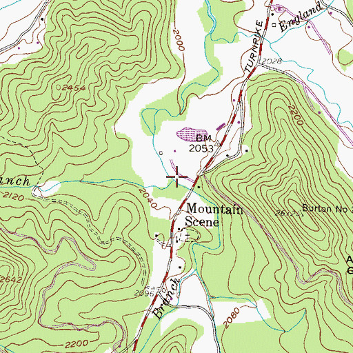 Topographic Map of Spaniard Branch, GA