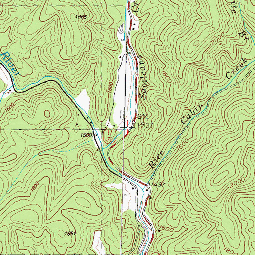 Topographic Map of Spoilcane Creek, GA