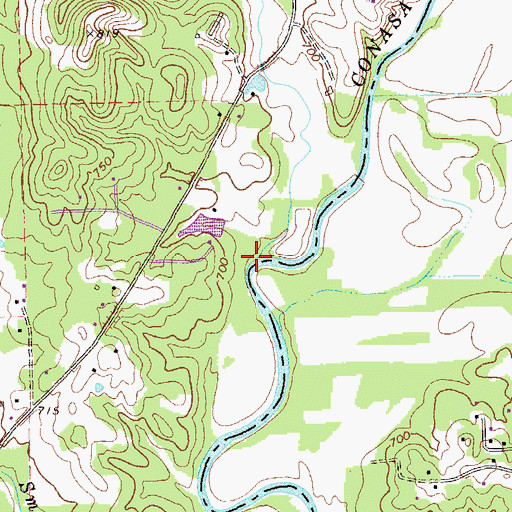 Topographic Map of Spring Creek, GA