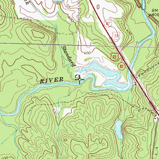 Topographic Map of Standard Creek, GA