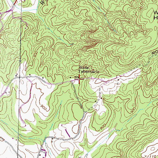 Topographic Map of State Tabernacle, GA