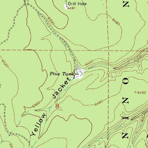 Topographic Map of Pine Tank, AZ
