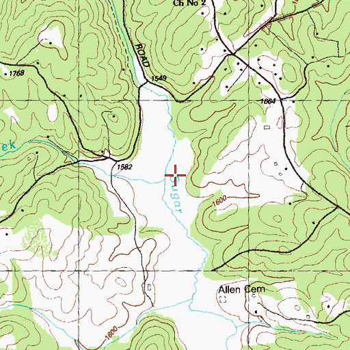Topographic Map of Stillhouse Creek, GA