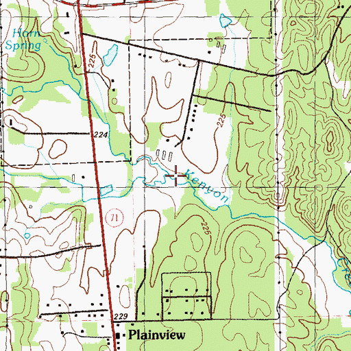 Topographic Map of Stone Branch, GA