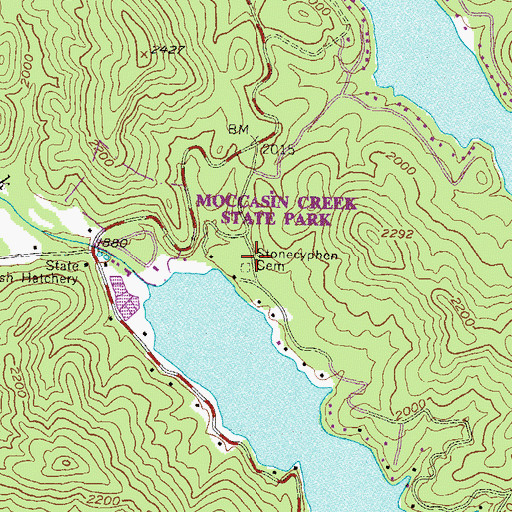 Topographic Map of Stonecyphen Cemetery, GA