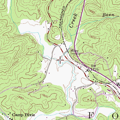 Topographic Map of Stonewall Creek, GA