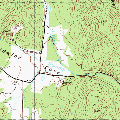 Topographic Map of Stover Creek, GA