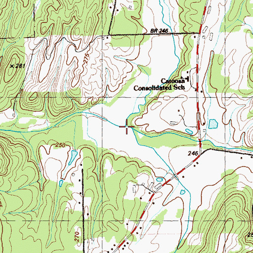 Topographic Map of Sugar Creek, GA
