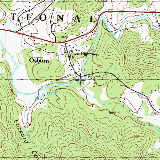 Topographic Map of Swallow Creek, GA