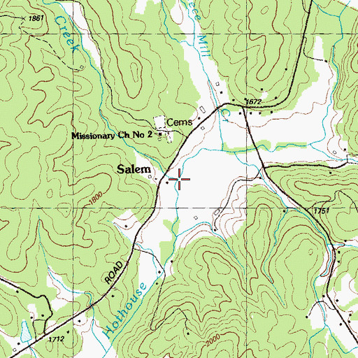 Topographic Map of Synacia Creek, GA