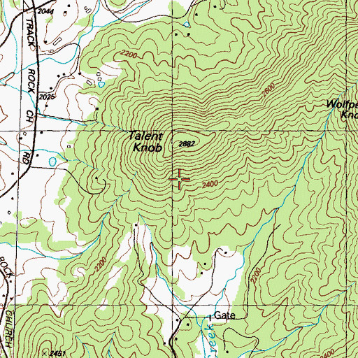 Topographic Map of Talent Knob, GA